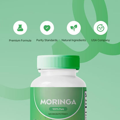 Moringa Capsules for Immune Support, Gut Health & Vitamins
