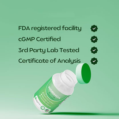Moringa Capsules for Immune Support, Gut Health & Vitamins