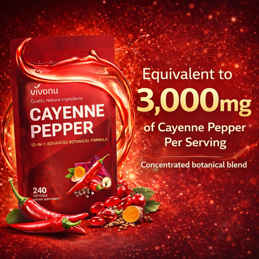 Holiday Haul Cayenne Pepper Softgels Supplement, Supports Leg Vein, Heart and Blood Vessel Health, with Vitamin E D3+K2 and Extracts of Grape Seed, Hawthorn, Beetroot and Others (240 Softge /1 Bag)-MCY