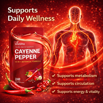 Holiday Haul Cayenne Pepper Softgels Supplement, Supports Leg Vein, Heart and Blood Vessel Health, with Vitamin E D3+K2 and Extracts of Grape Seed, Hawthorn, Beetroot and Others (240 Softge /1 Bag)-MCY